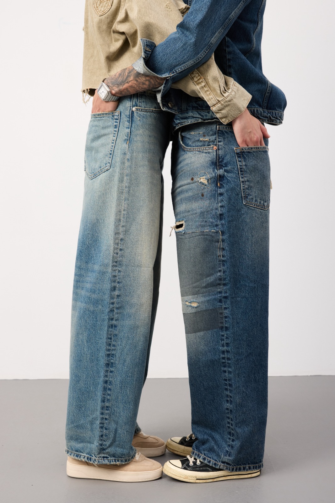 Sample denim garment made from Atlas Denim fabric — model shot 13