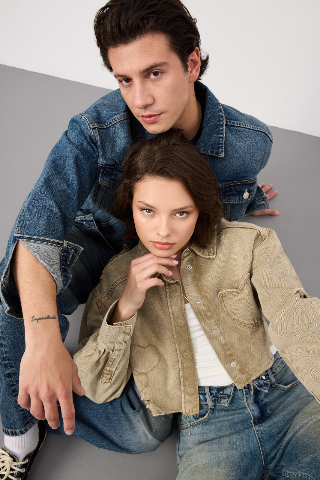 Sample denim garment made from Atlas Denim fabric — model shot 15
