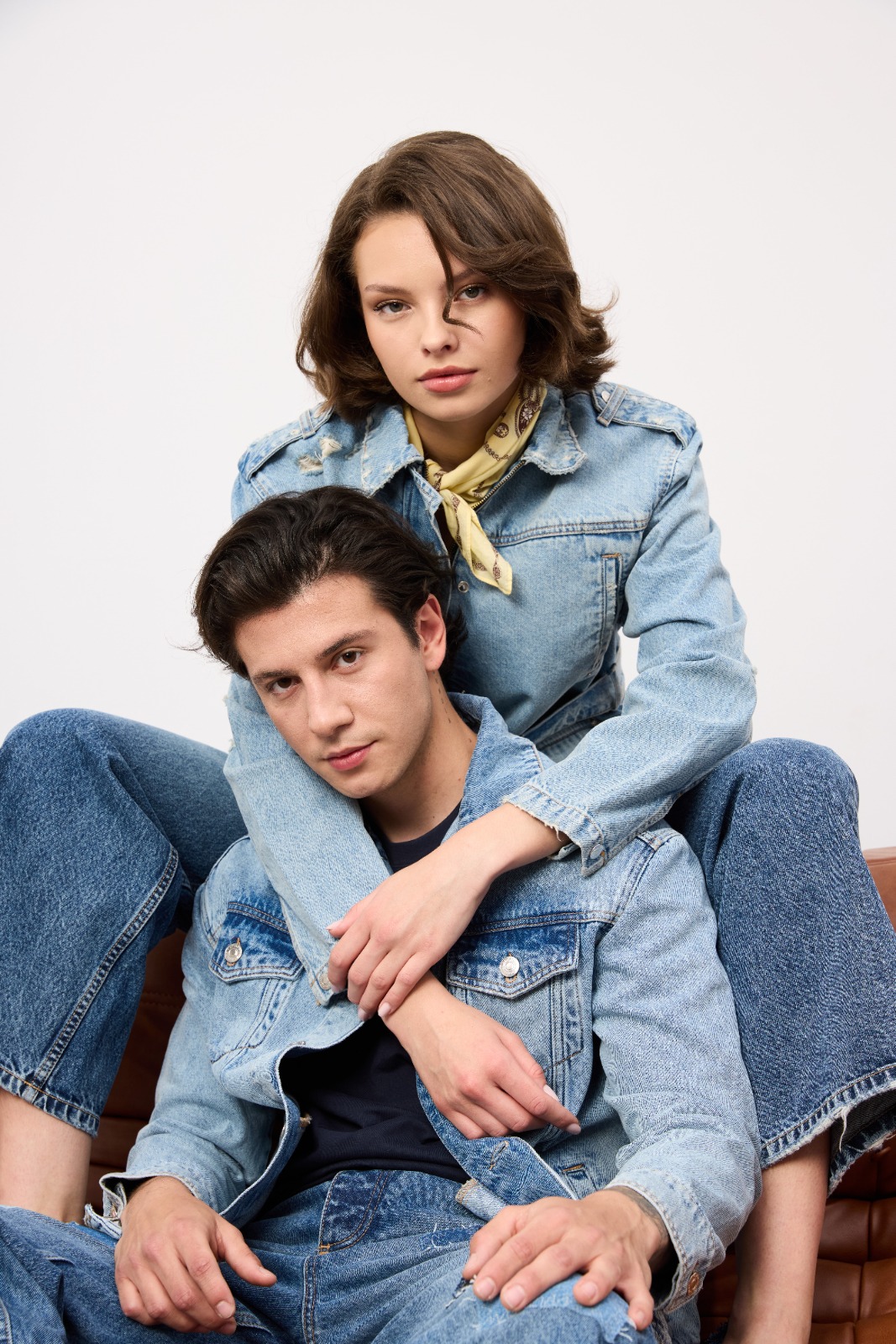 Sample denim garment made from Atlas Denim fabric — model shot 35